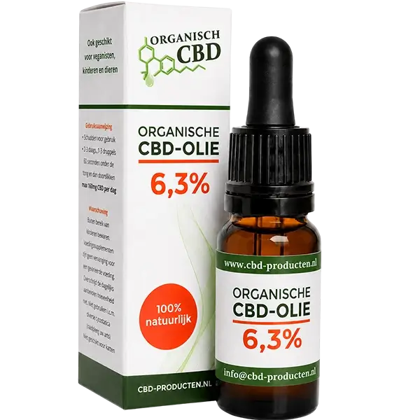 Organische CBD olie <br> 6,3 % (630 mg) <br> 10 ml